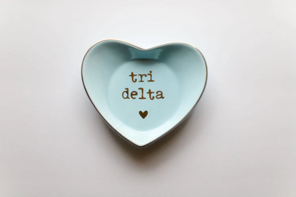 Tri Delta Heart Ring Dish