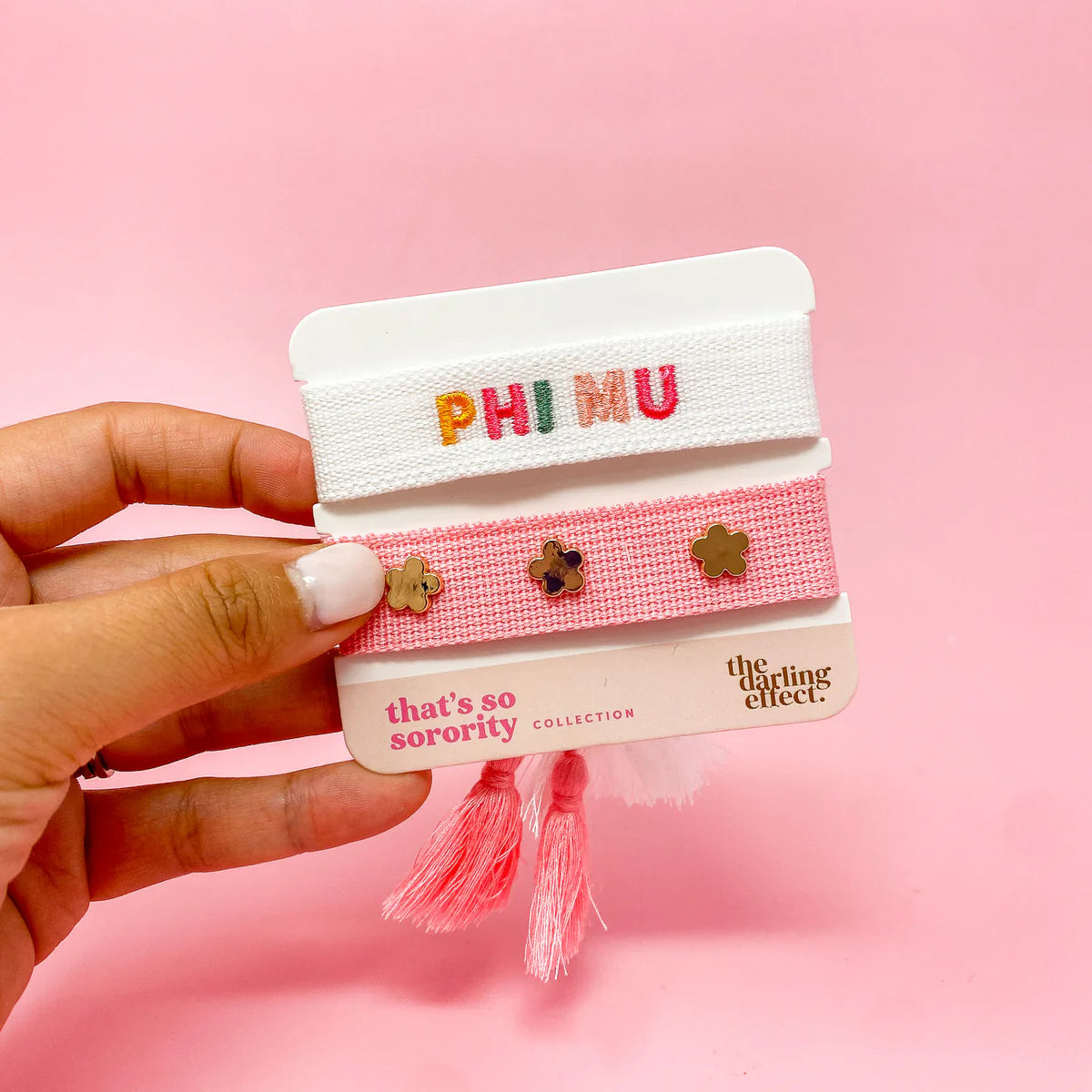 Sorority Woven Bracelet Set - Phi Mu