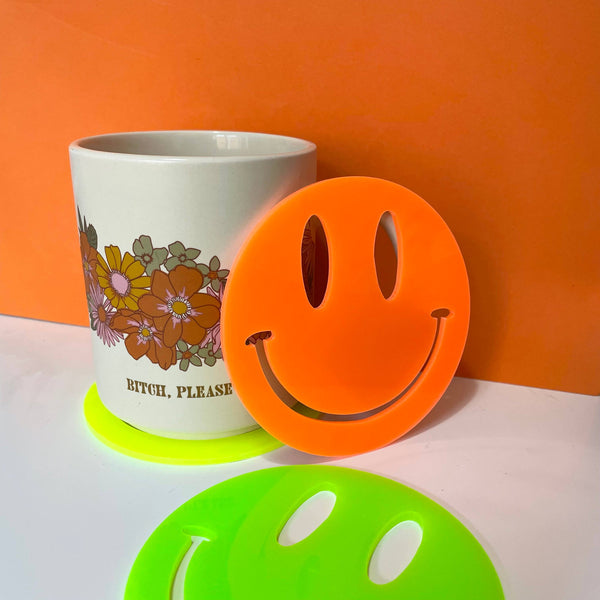 Smiley Face Acrylic Coaster