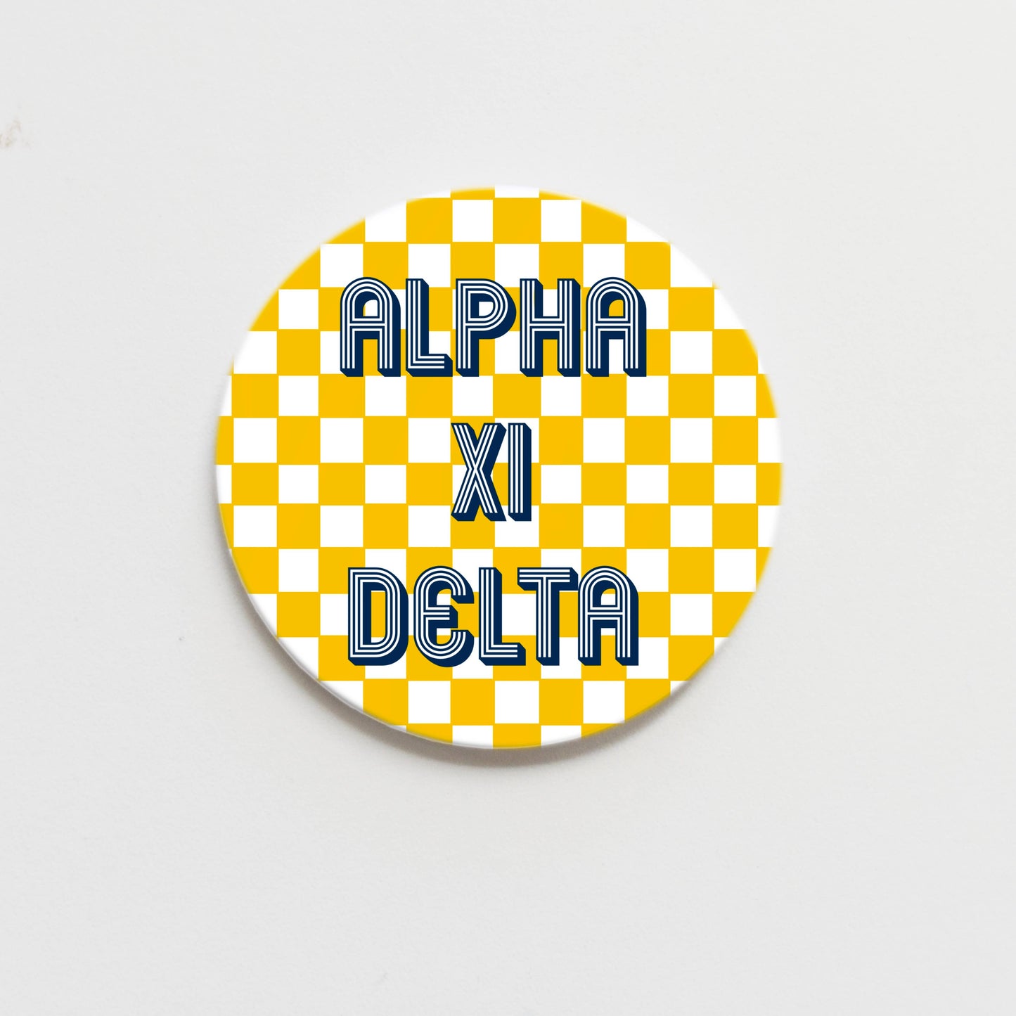 Alpha Xi Delta Checkerboard Button