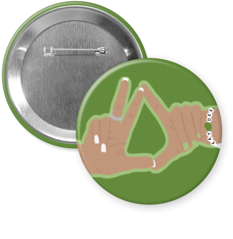 Kappa Delta Hand Sign Button