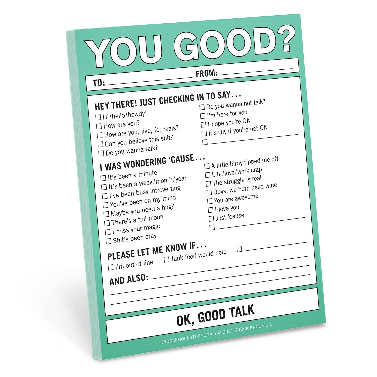 You Good? Nifty Note Pad – A Little Happy