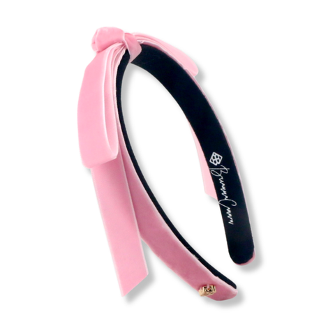 Brianna Cannon - Thin Light Pink Ribbon Bow Headband