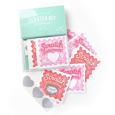 Inklings Paperie - Scratch-off Valentines - Floral 18pk