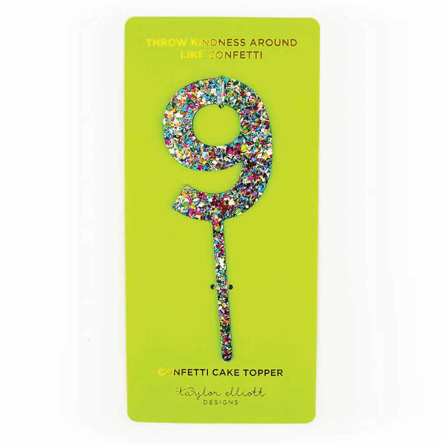 Confetti Number Cake Topper