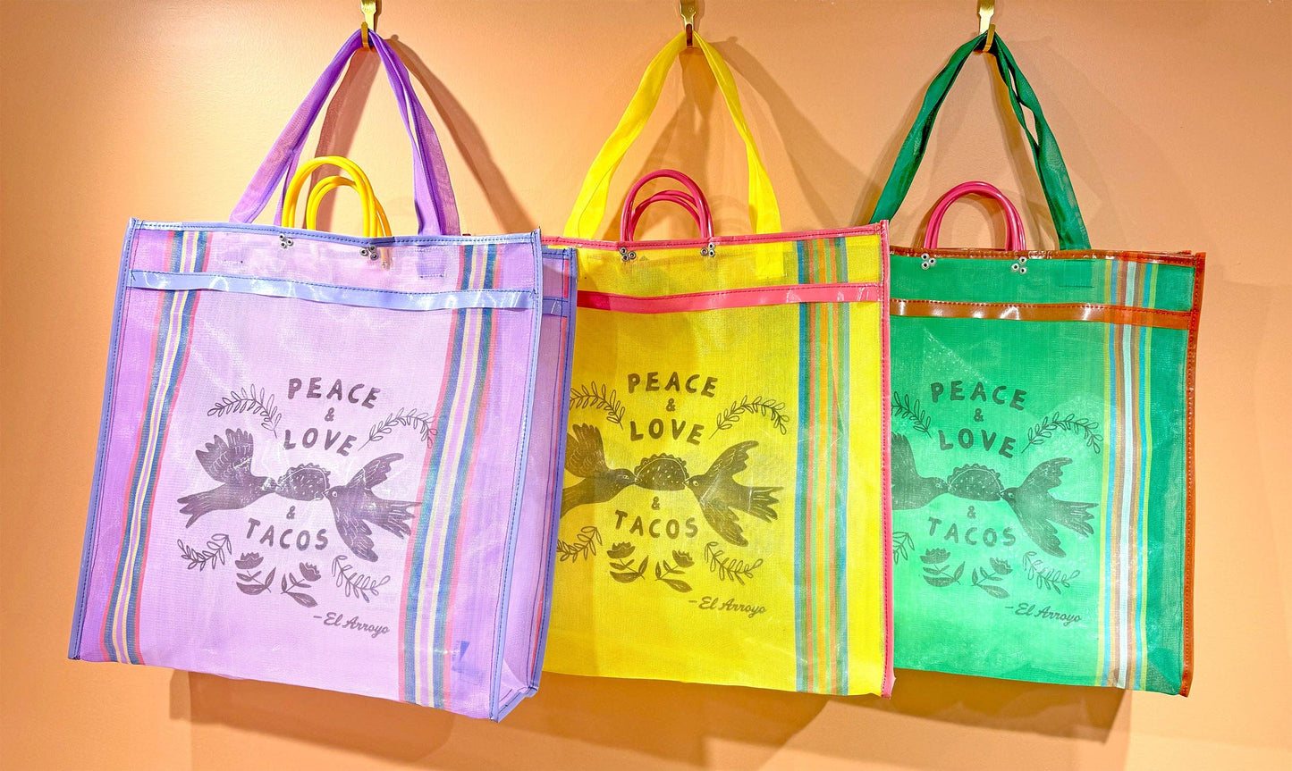 Taco Dove - Yellow - Large Mesh Tote