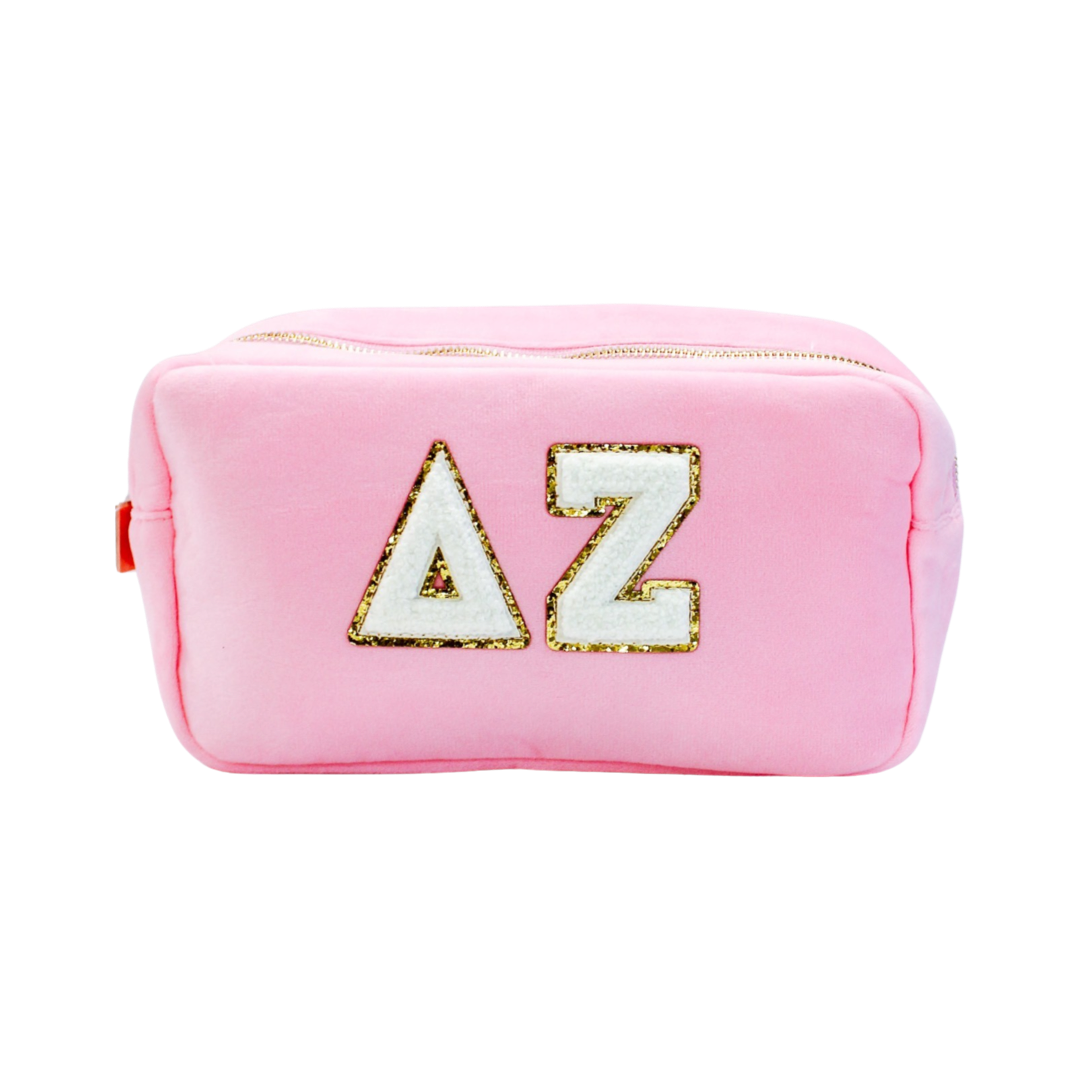 Theta Chenille Cosmetic Bag