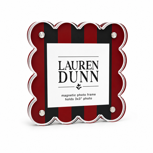 Garnet & Black Stripe Scallop Frame