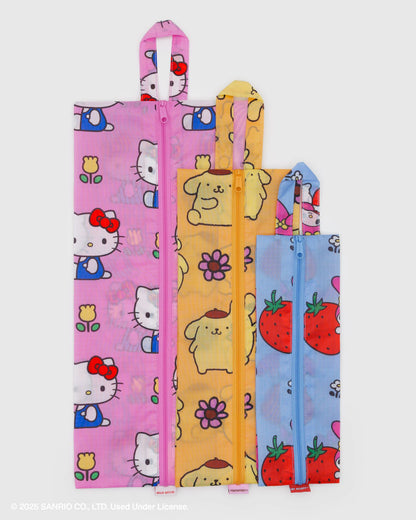 Baggu 3D Zip Set - Hello Kitty and Friends Floral