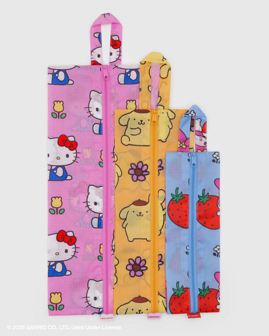 Baggu 3D Zip Set - Hello Kitty and Friends Floral