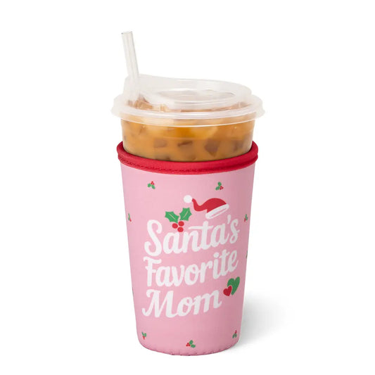 Santa's Favorite Mom Iced Cup Coolie - Medium