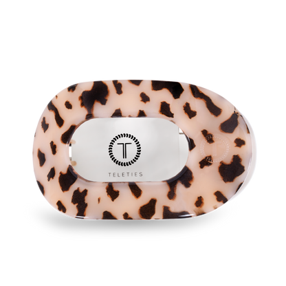 TELETIES - Blonde Tortoise Large Flat Round Clip