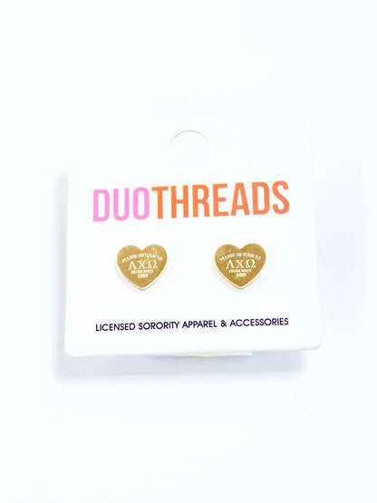 Theta Heart Earrings