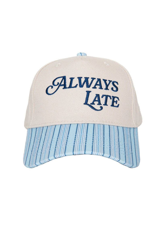 Always Late Hat - Blue Stripe