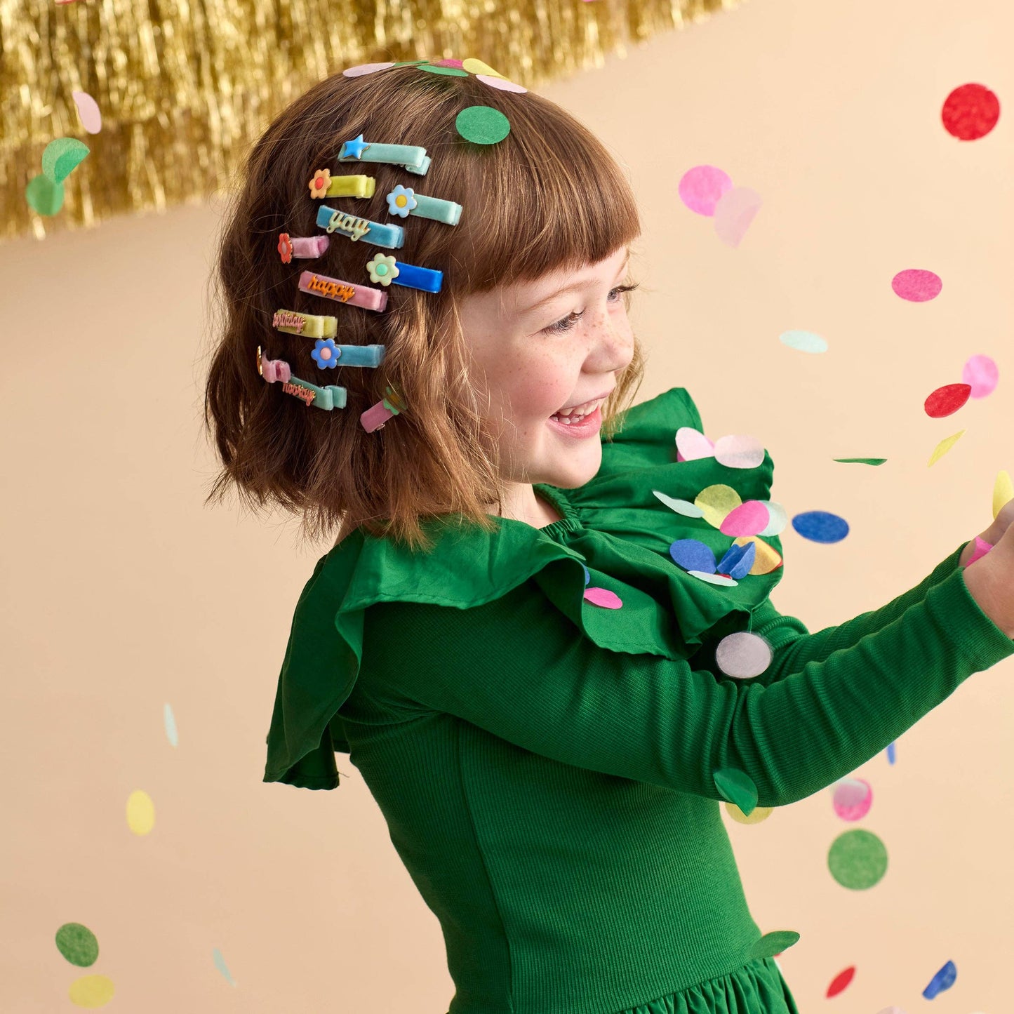 Happy Birthday Enamel Hair Clips