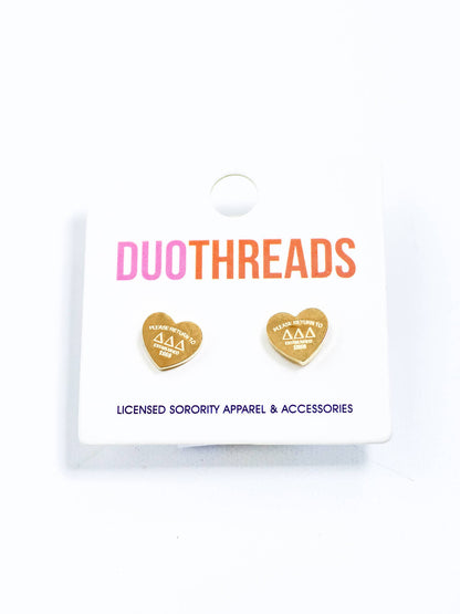 Theta Heart Earrings