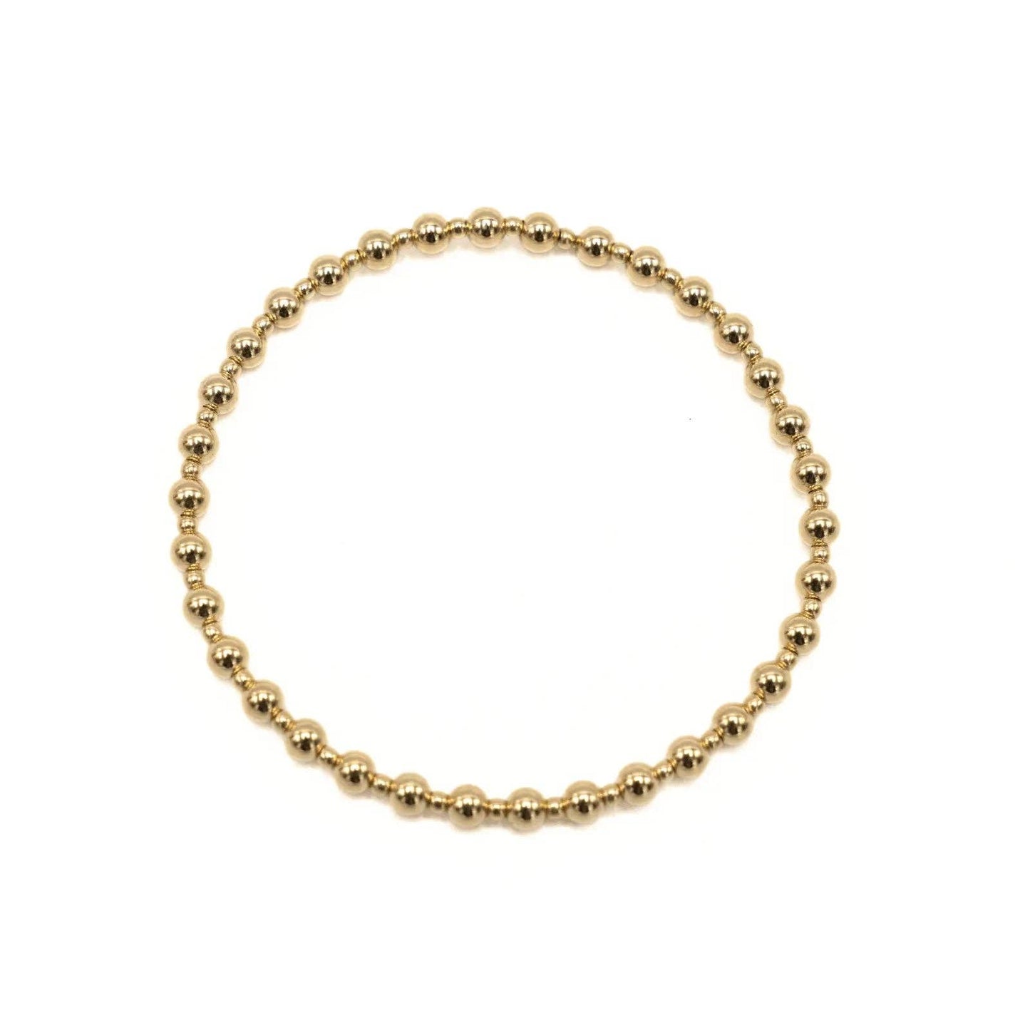4mm+2mm+4mm Gold Filled Waterproof Dimension Bracelet: 6.5
