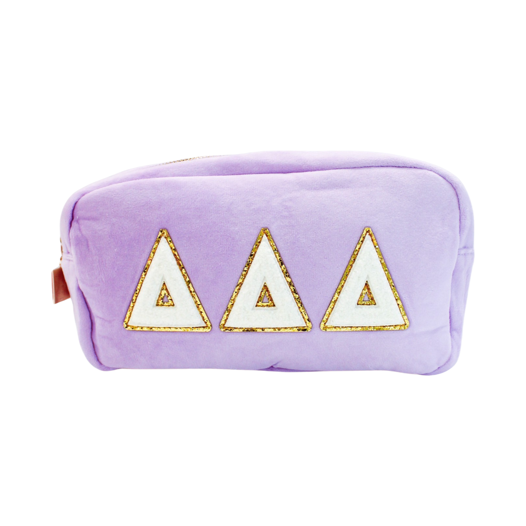 Chenille Cosmetic Bag - Chi Omega