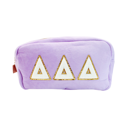 Chenille Cosmetic Bag - Chi Omega