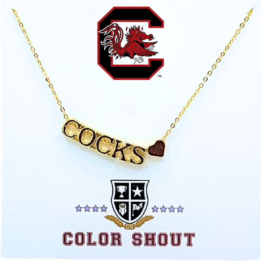 Gamecocks Heart Necklace