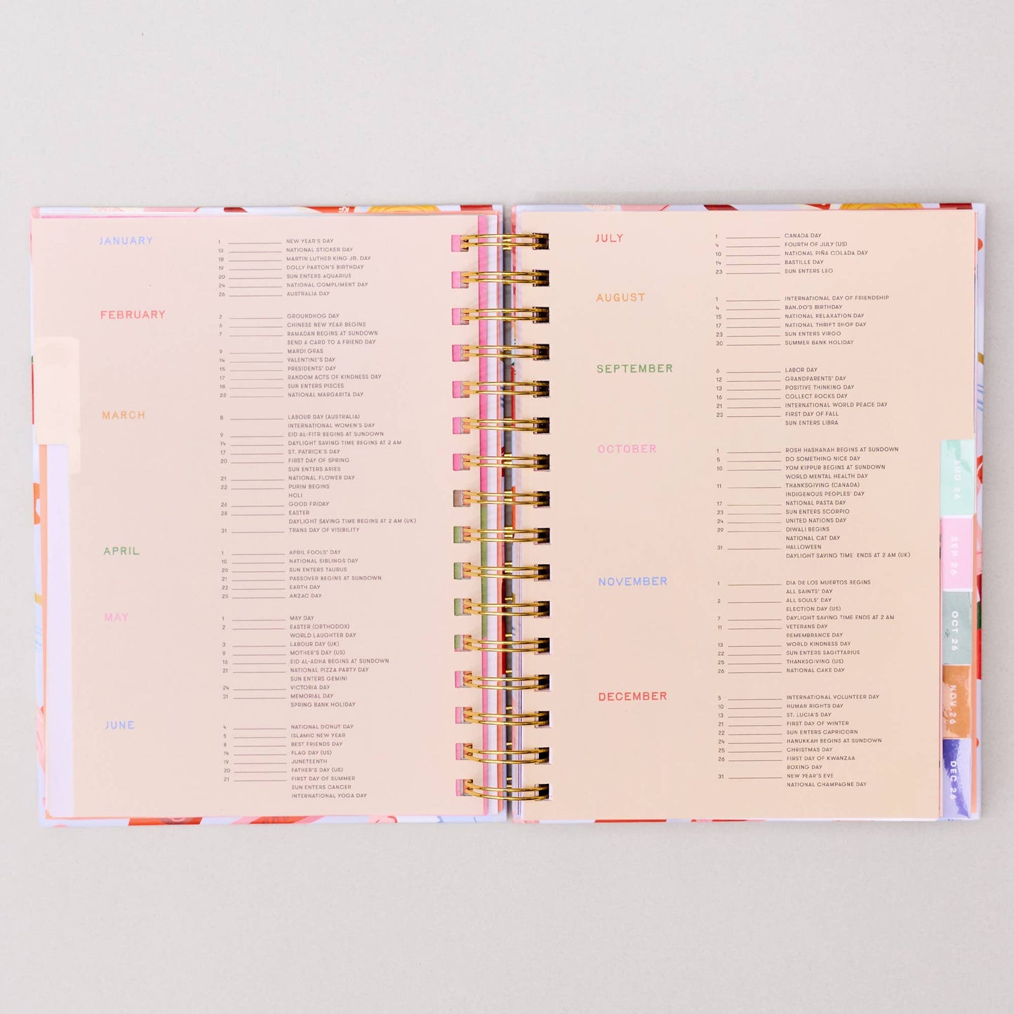 17-Month Academic Planner - Medium Oil Paint Floral