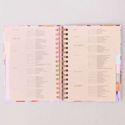 17-Month Academic Planner - Medium Oil Paint Floral