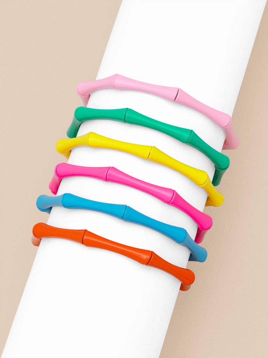 Enamel Bamboo Bracelet - Lavender