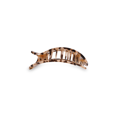 TELETIES - Blonde Tortoise Small Flat Round Clip