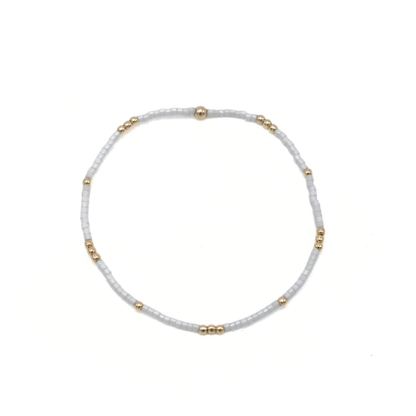 Newport - Blue Gray + Gold Waterproof Bracelet