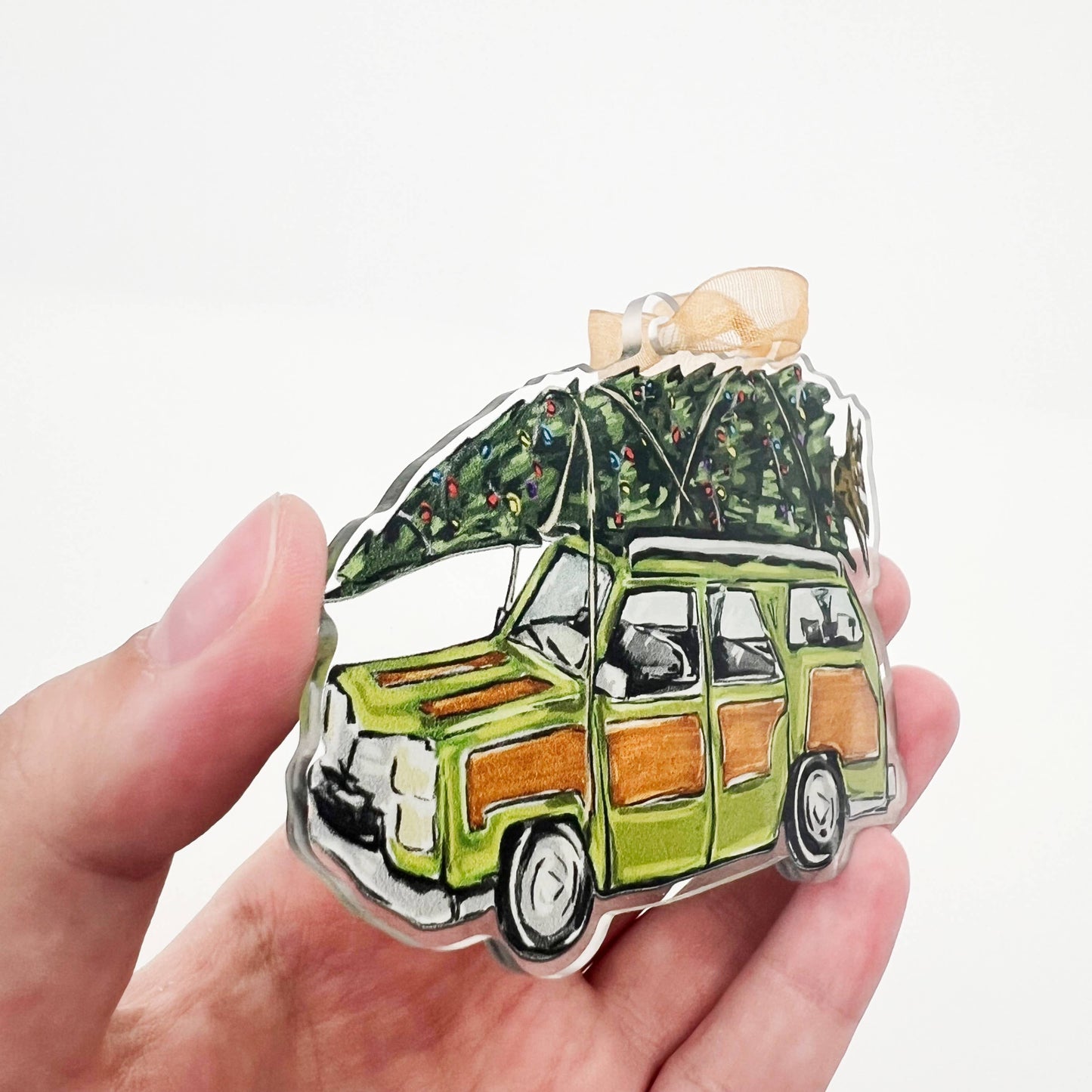 Tree on Wagon Ornament