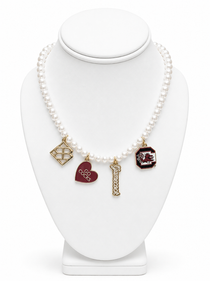 South Carolina Pearl Charm Necklace