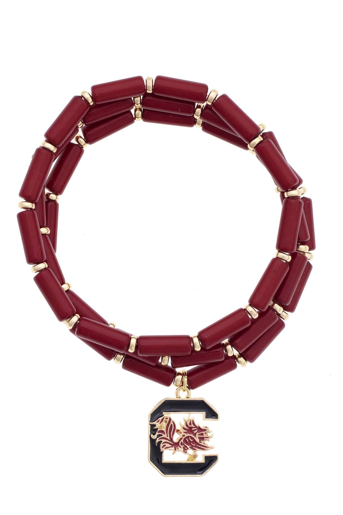 South Carolina Gamecocks  Logo Beaded Bracelet Set of 3