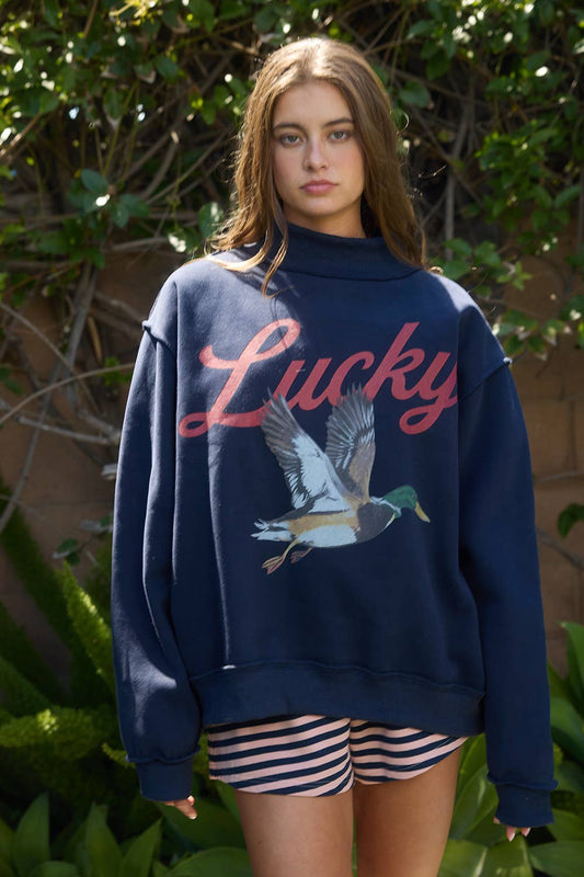 Lucky Duck Mockneck