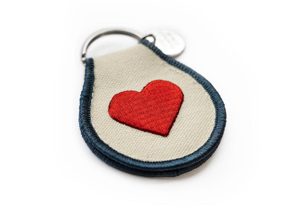 Heart Patch Keychain