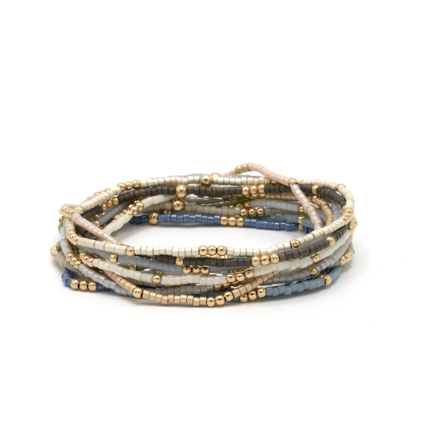 Newport - Cloud Gray + Gold Waterproof Bracelet
