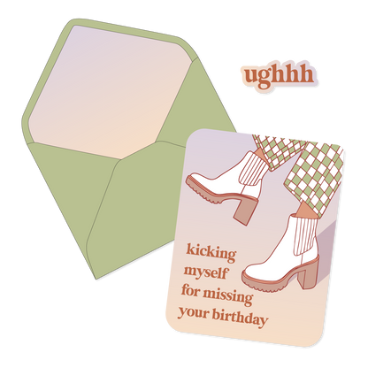 Vintage Candle Cake Card
