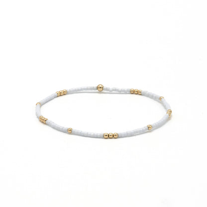 Newport - Cotton + Gold Waterproof Bracelet