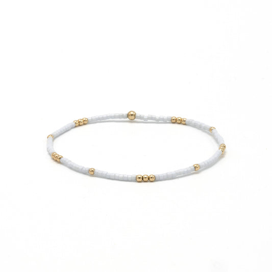 Newport - Cotton + Gold Waterproof Bracelet