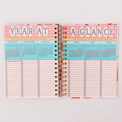 17-Month Academic Planner - Medium Oil Paint Floral