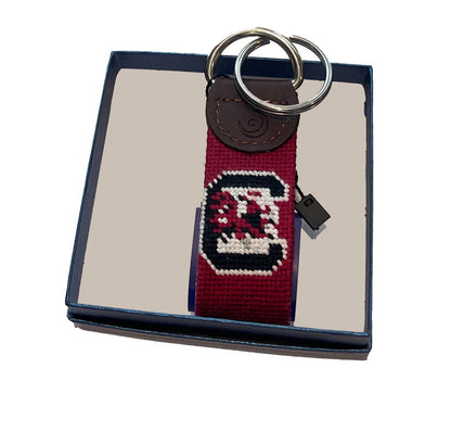 University of South Carolina (USC) Needlepoint Key Fob
