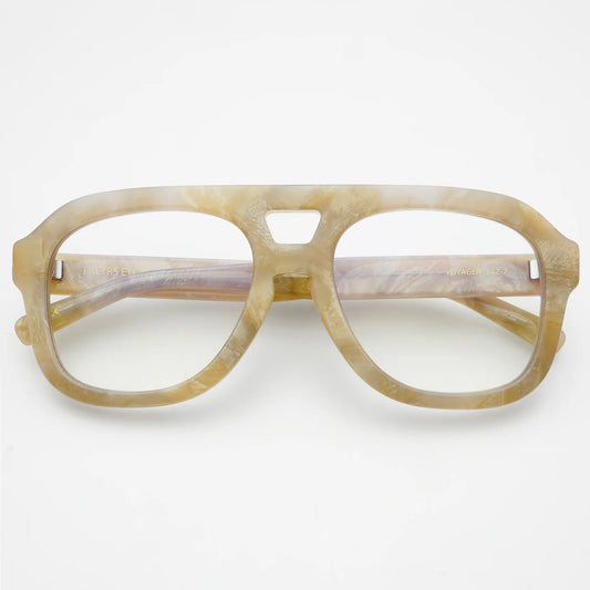 Voyager Blue Light Reading Glasses - Light Gray Pearl