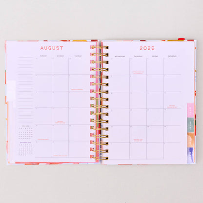 17-Month Academic Planner - Medium Oil Paint Floral