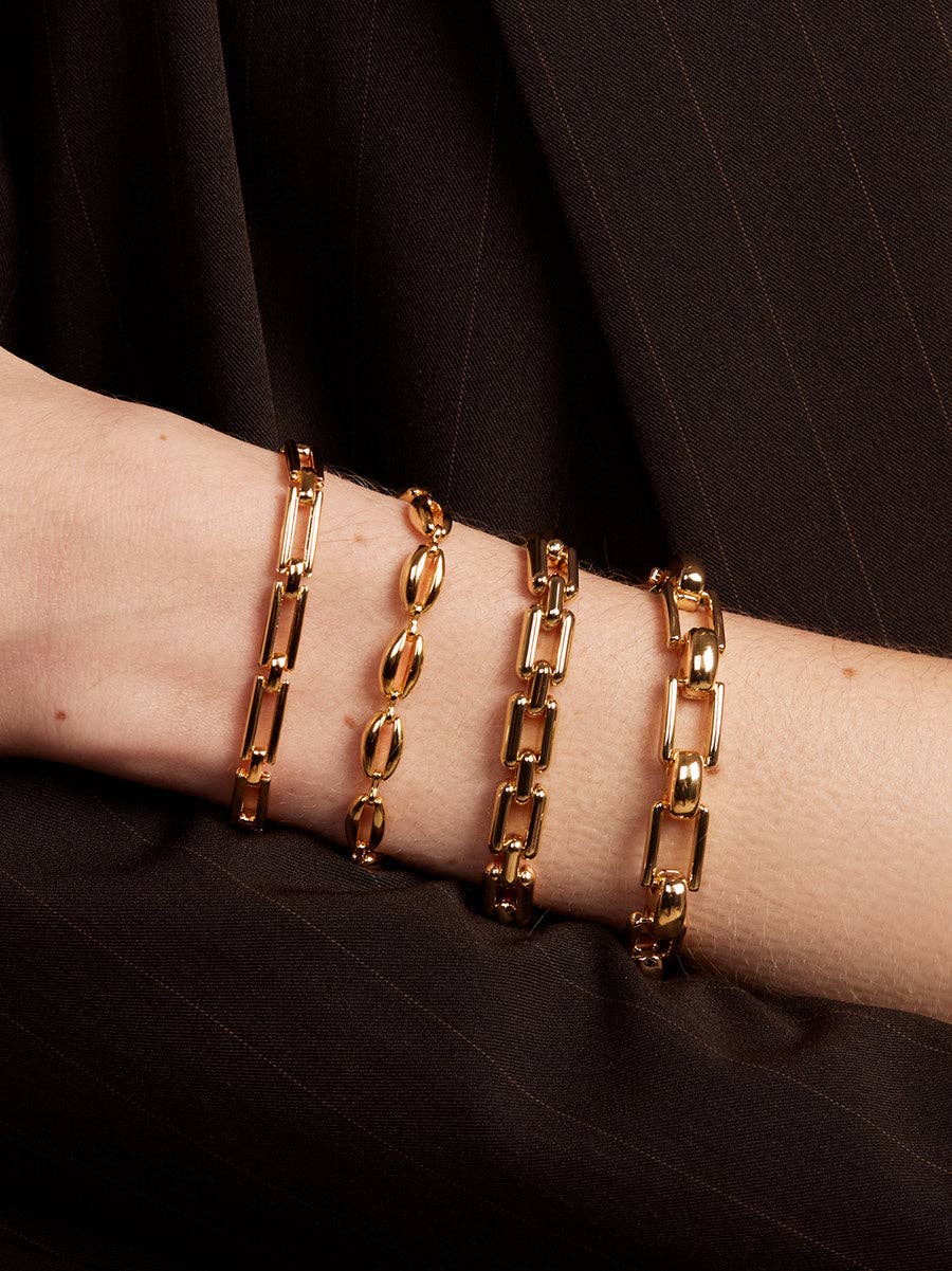 Time Link Magnet Bracelet: Silver
