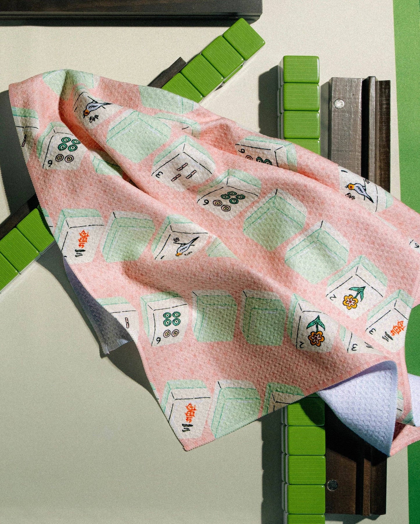 Tile Parade Tea Towel - Mahjong
