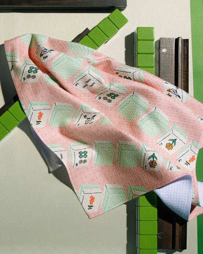Tile Parade Tea Towel - Mahjong