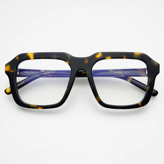 Charlie Blue Light Reading Glasses - Yellow Tortoise