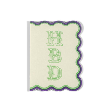 Mini Letterpress Enclosure Card | HBD