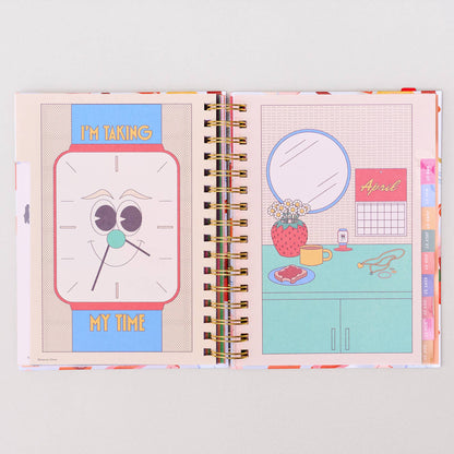 17-Month Academic Planner - Medium Oil Paint Floral