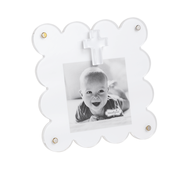 Acrylic Cross Frame - White