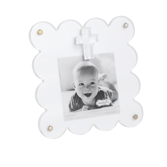 Acrylic Cross Frame - White